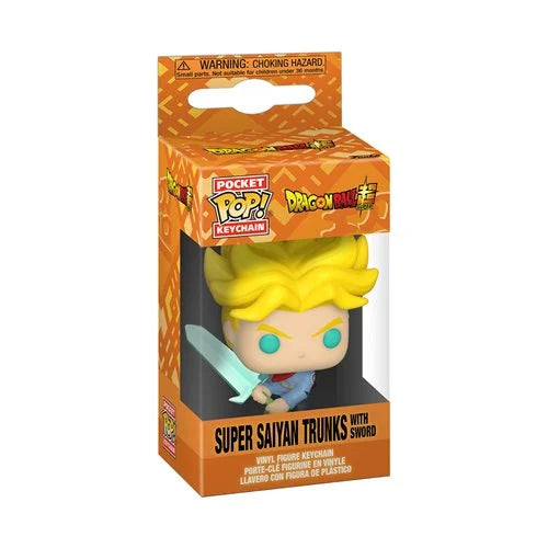 Funko-Dragon Ball Super - Super Saiyan Trunks with Spirit Sword Funko Pocket Pop! Key Chain-FU59523-Legacy Toys